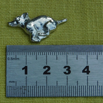Jack Russell Cufflinks, Handcast Pewter Cufflinks, Polished Finish