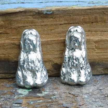 Old English Sheepdog Cufflinks, Handcast Pewter Cufflinks, Polished Finish