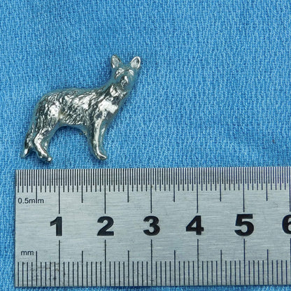 German Shepherd Cufflinks, Handcast Pewter Cufflinks, Polished Finish