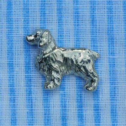 Springer Spaniel Dog Cufflinks, Handcast Pewter Cufflinks, Polished Finish