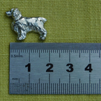Springer Spaniel Dog Cufflinks, Handcast Pewter Cufflinks, Polished Finish