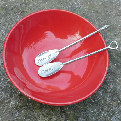 Personnalised Spoon, Birthday Jam Spoon, Love Spoon, Handmade, in Finest Pewter, by William Sturt