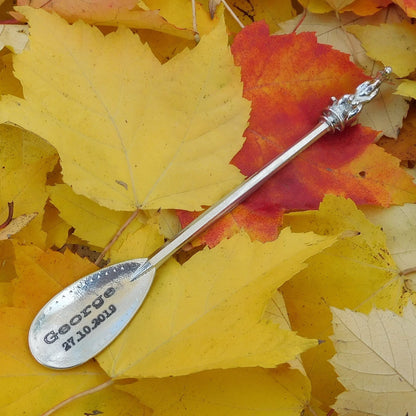 Birthday Jam Spoon, Pewter Baby Spoon, Personnalised Spoon, Handmade, in Finest Pewter, by William Sturt