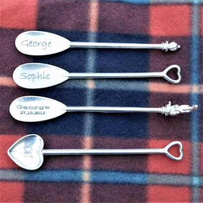 Heart Shaped Birthday Jam Spoon, Pewter Baby Spoon, Personnalised Spoon, Handmade, in Finest Pewter, by William Sturt
