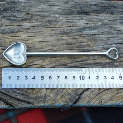 Heart Shaped Birthday Jam Spoon, Pewter Baby Spoon, Personnalised Spoon, Handmade, in Finest Pewter, by William Sturt