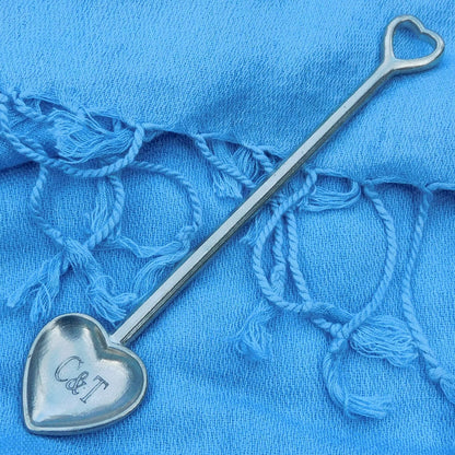 Heart Shaped Birthday Jam Spoon, Pewter Baby Spoon, Personnalised Spoon, Handmade, in Finest Pewter, by William Sturt