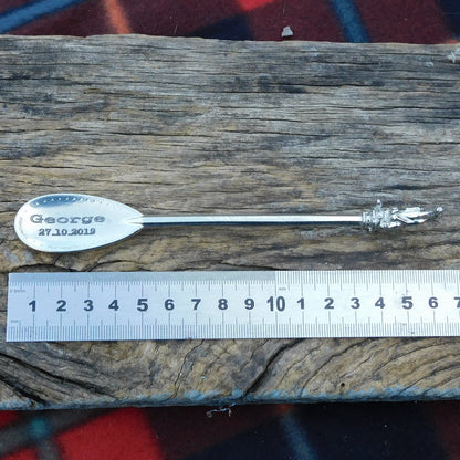 Birthday Jam Spoon, Pewter Baby Spoon, Personnalised Spoon, Handmade, in Finest Pewter, by William Sturt