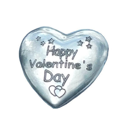 Valentine's Day Heart , Valentines Day Pocket Token, love you gift Handmade, in Finest Pewter, by William Sturt