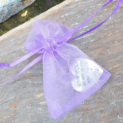Valentines Day Heart , Personnalised Pocket Token, Handmade, in Finest Pewter, by William Sturt