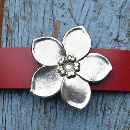 Black Leather Belt, Celtic Heart Buckle in Hand Cast Pewter, by William Sturt