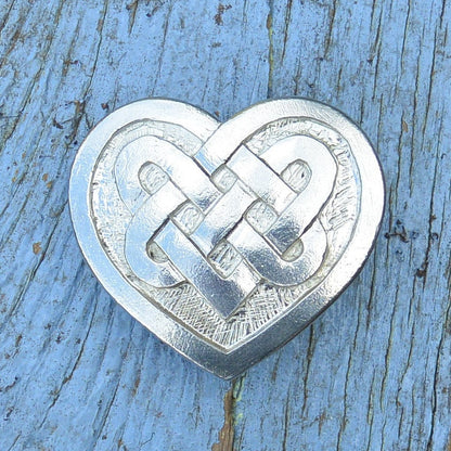 Black Leather Belt, Celtic Heart Buckle in Hand Cast Pewter, by William Sturt