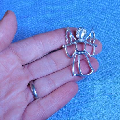 Set of Angel Candle Pins, Three Candle Pins, Angel Candle Decorations, Handmade, in Finest Pewter, by William Sturt