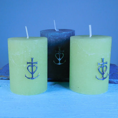 Set of Camargue Cross Candle Pins, Three Candle Pins, Camargue Cross Candle Decorations, Handmade, in Finest Pewter, by William Sturt