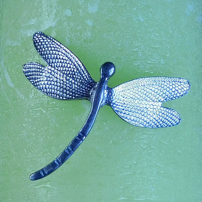 Set of Dragonfly Candle Pins, Three Candle Pins, Dragonfly Candle Decorations, Handmade, in Finest Pewter, by William Sturt