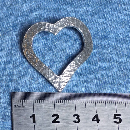 Set of 3 Heart Candle Pins, Three Heart Candle Decorations, Handmade, in Finest Pewter, by William Sturt