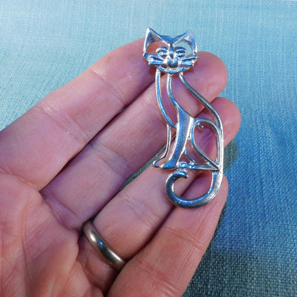 Set of Cat Candle Pins, Three Cat Candle Decorations, Handmade, in Finest Pewter, by William Sturt