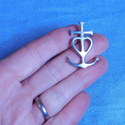 Set of Camargue Cross Candle Pins, Three Candle Pins, Camargue Cross Candle Decorations, Handmade, in Finest Pewter, by William Sturt