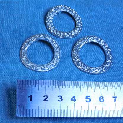 Set of Celtic Candle Pins, Three Candle Pins, Celtic Knot Candle Decorations, Handmade, in Finest Pewter, by William Sturt