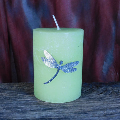 Set of Dragonfly Candle Pins, Three Candle Pins, Dragonfly Candle Decorations, Handmade, in Finest Pewter, by William Sturt