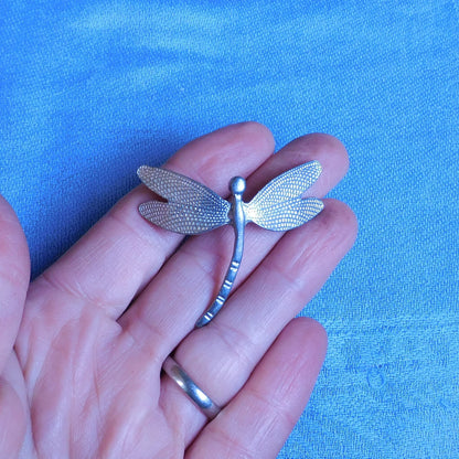 Set of Dragonfly Candle Pins, Three Candle Pins, Dragonfly Candle Decorations, Handmade, in Finest Pewter, by William Sturt