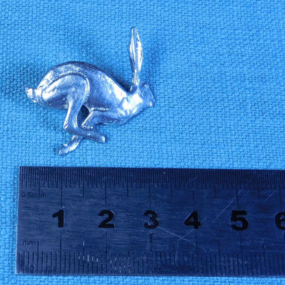 Set of Hare Candle Pins, Three Hare Candle Decorations, Handmade, in Finest Pewter, by William Sturt