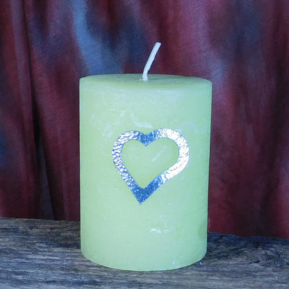 Set of 3 Heart Candle Pins, Three Heart Candle Decorations, Handmade, in Finest Pewter, by William Sturt