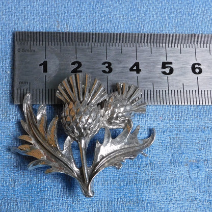 Set of 3 Thistle Candle Pins, Three Heart Candle Decorations, Handmade, in Finest Pewter, by William Sturt