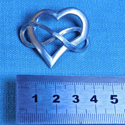 Set of Infinity Heart Candle Pins, Three Infinity Heart Candle Decorations, Handmade, in Finest Pewter, by William Sturt