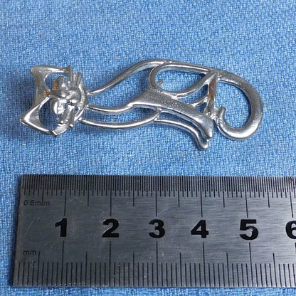 Set of Cat Candle Pins, Three Cat Candle Decorations, Handmade, in Finest Pewter, by William Sturt