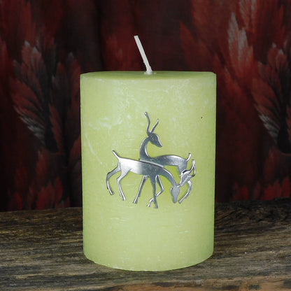 Set of Deer Candle Pins, Three Deer Candle Decorations, Handmade, in Finest Pewter, by William Sturt