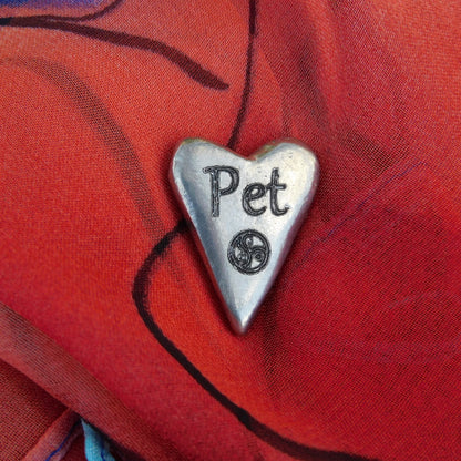 Pet BDSM Pocket Token, BDSM Accessories, Sub Aftercare Token, Aftercare Submissive, Handmade, in Fine Pewter, by William Sturt