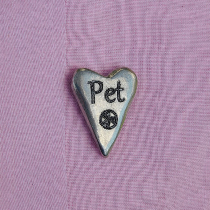 Pet BDSM Pocket Token, BDSM Accessories, Sub Aftercare Token, Aftercare Submissive, Handmade, in Fine Pewter, by William Sturt