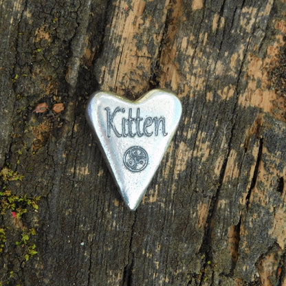 Kitten, BDSM Pocket Token, BDSM Accessories, Sub Aftercare Token, Aftercare Submissive, Handmade, in Fine Pewter, by William Sturt