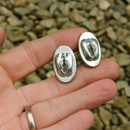 Adult Novelty Cufflinks (Intimate Design), Handcast Pewter Design, Polished Finish