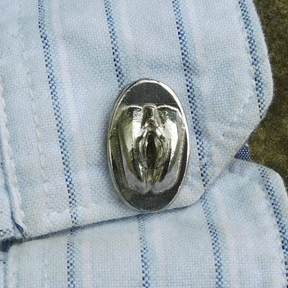 Adult Novelty Cufflinks (Intimate Design), Handcast Pewter Design, Polished Finish