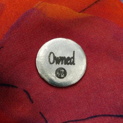 Owned, BDSM Pocket Token, BDSM Accessories, Sub Aftercare Token, Aftercare Submissive, Handmade, in Fine Pewter, by William Sturt