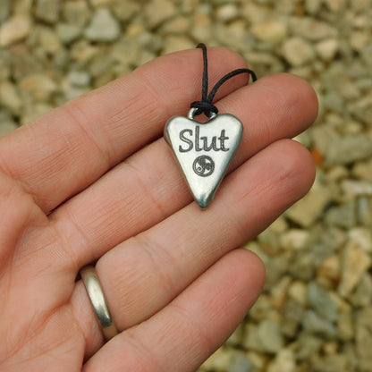 Owned, BDSM Pendant, Knotted Cord, BDSM Accessories, Sub Pendant, Sub Anklet, Sub Bracelet, Handmade, in Fine Pewter, by William Sturt