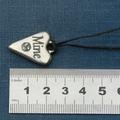 Bitch, BDSM Pendant, Knotted Cord, BDSM Accessories, Sub Pendant, Sub Anklet, Sub Bracelet, Handmade, in Fine Pewter, by William Sturt