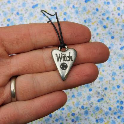 WItch, BDSM Pendant, Knotted Cord, BDSM Accessories, Sub Pendant, Sub Anklet, Sub Bracelet, Handmade, in Fine Pewter, by William Sturt