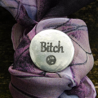 Bitch Token, BDSM Pocket Token, BDSM Accessories, Sub Aftercare Token, Aftercare Submissive, Handmade, in Fine Pewter, by William Sturt