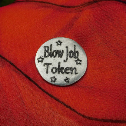 Blow Job Token, BDSM Pocket Token, BDSM Accessories, Sub Aftercare Token, Aftercare Submissive, Handmade, in Fine Pewter, by William Sturt