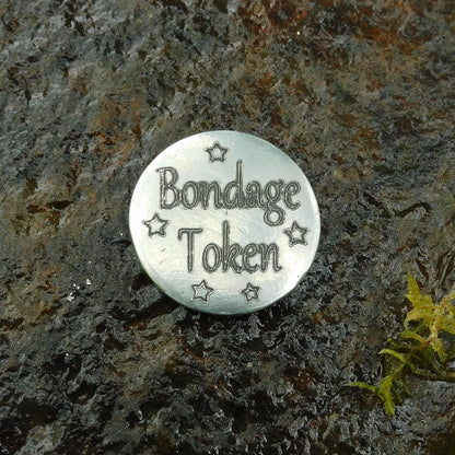 Bondage Token, BDSM Pocket Token, BDSM Accessories, Sub Aftercare Token, Aftercare Submissive, Handmade, in Fine Pewter, by William Sturt