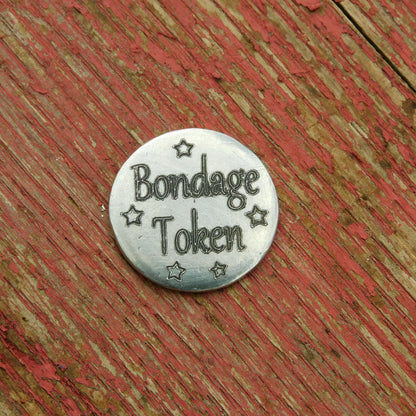 Bondage Token, BDSM Pocket Token, BDSM Accessories, Sub Aftercare Token, Aftercare Submissive, Handmade, in Fine Pewter, by William Sturt