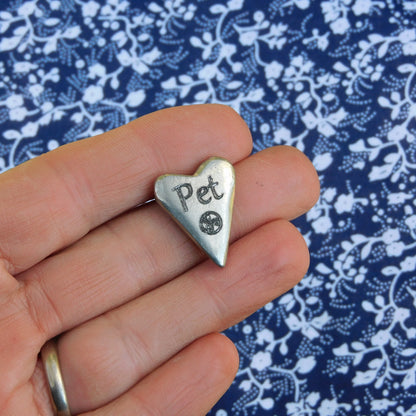 Pet BDSM Pocket Token, BDSM Accessories, Sub Aftercare Token, Aftercare Submissive, Handmade, in Fine Pewter, by William Sturt