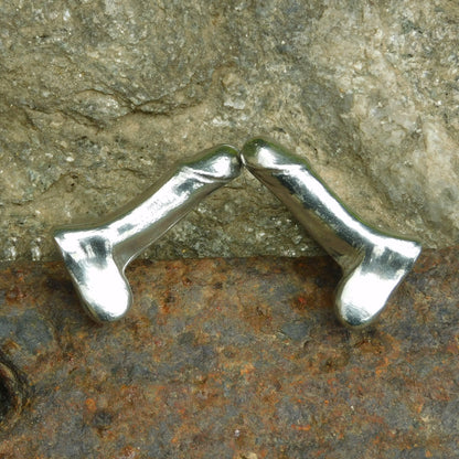 Adult Novelty Cufflinks, Handcast Pewter Cufflinks, Polished Finish