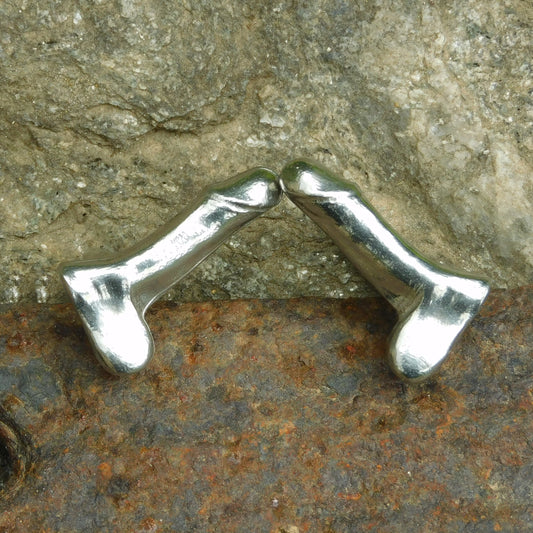 Adult Novelty Cufflinks, Handcast Pewter Cufflinks, Polished Finish