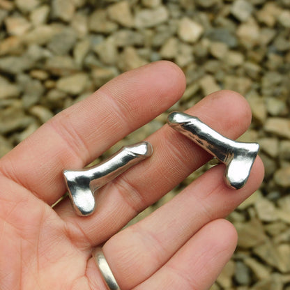 Adult Novelty Cufflinks, Handcast Pewter Cufflinks, Polished Finish