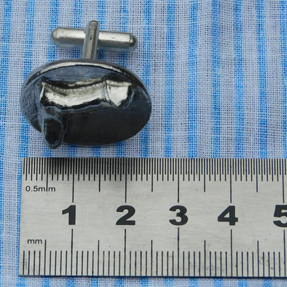 Adult Novelty Cufflinks (Phallic Design), Handcast Pewter Cufflinks, Polished Finish