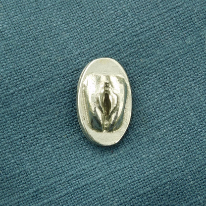 Vulva Pocket Token, Erotic Pocket Token, Vulva Gifts, Handmade, in Fine Pewter, by William Sturt