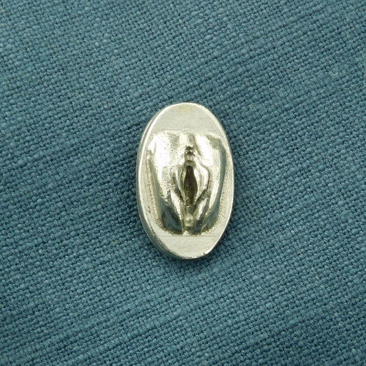 Vulva Pocket Token, Erotic Pocket Token, Vulva Gifts, Handmade, in Fine Pewter, by William Sturt